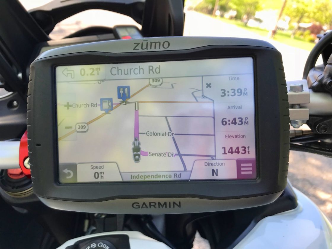 Motorbike GPS navigation