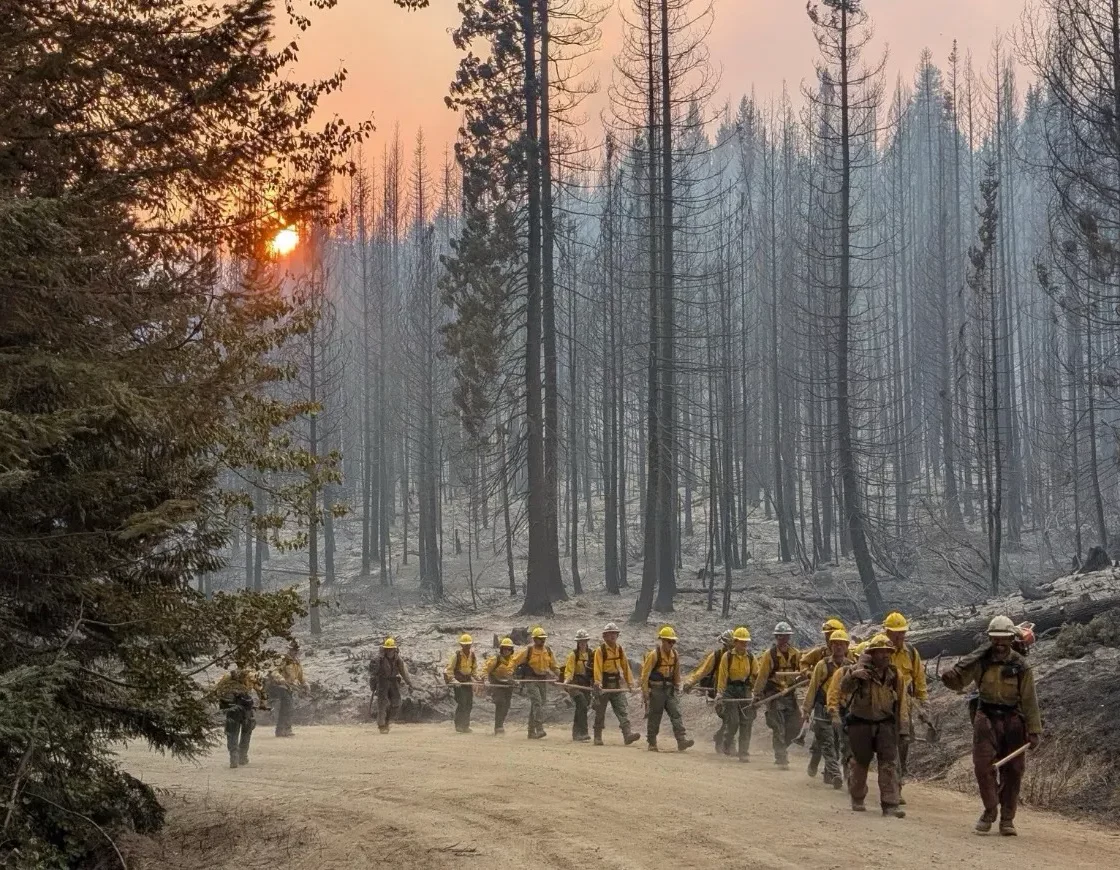 A few of the brave men and women fighting Little Giant Fire of 2026