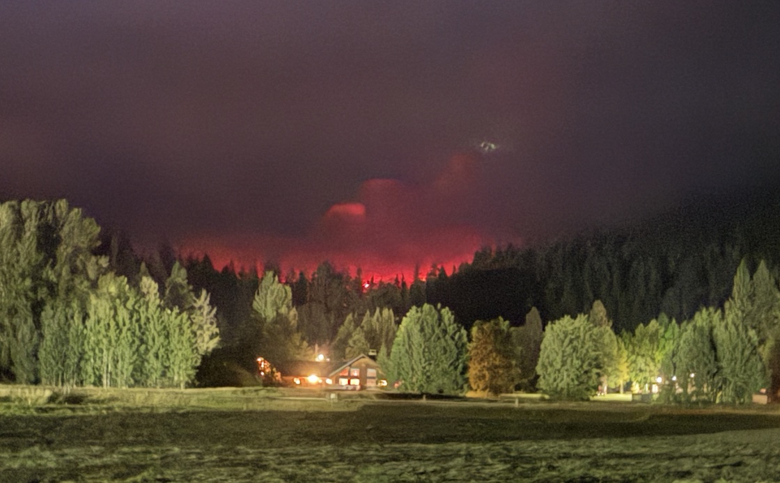 The Little Giant Fire viewed from Plain, WA